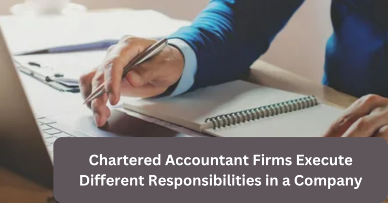 Chartered Accountant Firms Execute Different Responsibilities in a Company